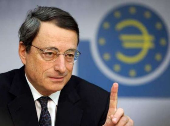 Presiden Bank Sentral Eropa, Mario Draghi Menginginkan perbankan bisa mengurangi kredit macet. (Lukman Hqeem)